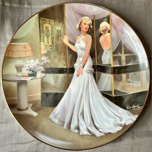 Vintage Carole Lombard in The Gay Bride Collectors Plate!  Perfect Condition!